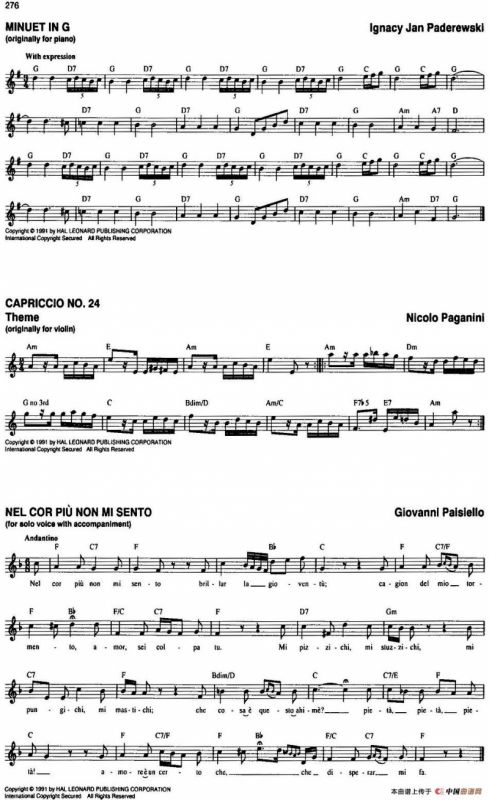 The Real Little Classical Fake Book（P261-280）