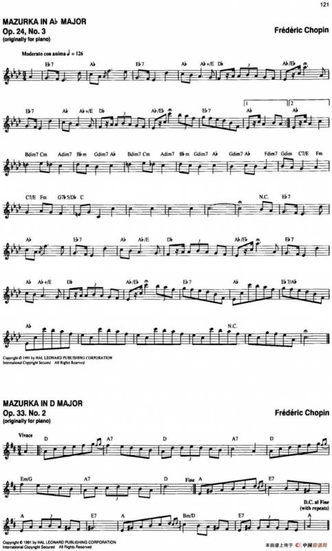 The Real Little Classical Fake Book（P121-140）