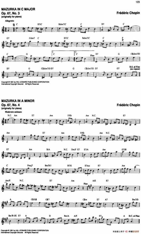 The Real Little Classical Fake Book（P121-140）