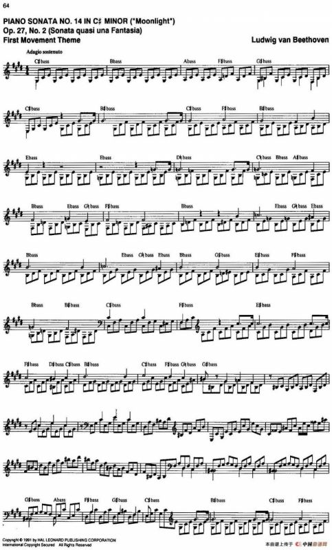 The Real Little Classical Fake Book（P61-80）