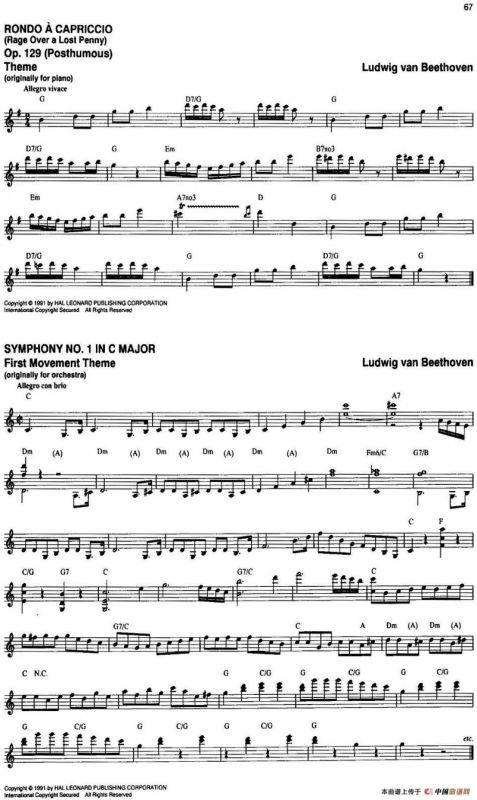 The Real Little Classical Fake Book（P61-80）