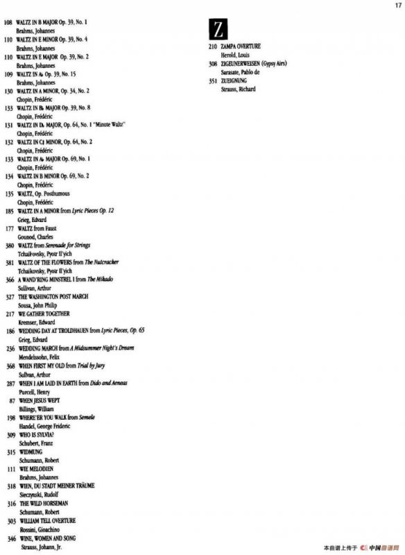 The Real Little Classical Fake Book（P1-20）