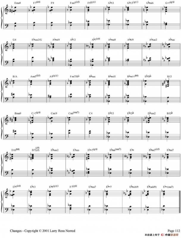 Changes（爵士乐和弦教材）（P101-125）