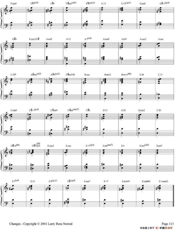 Changes（爵士乐和弦教材）（P101-125）