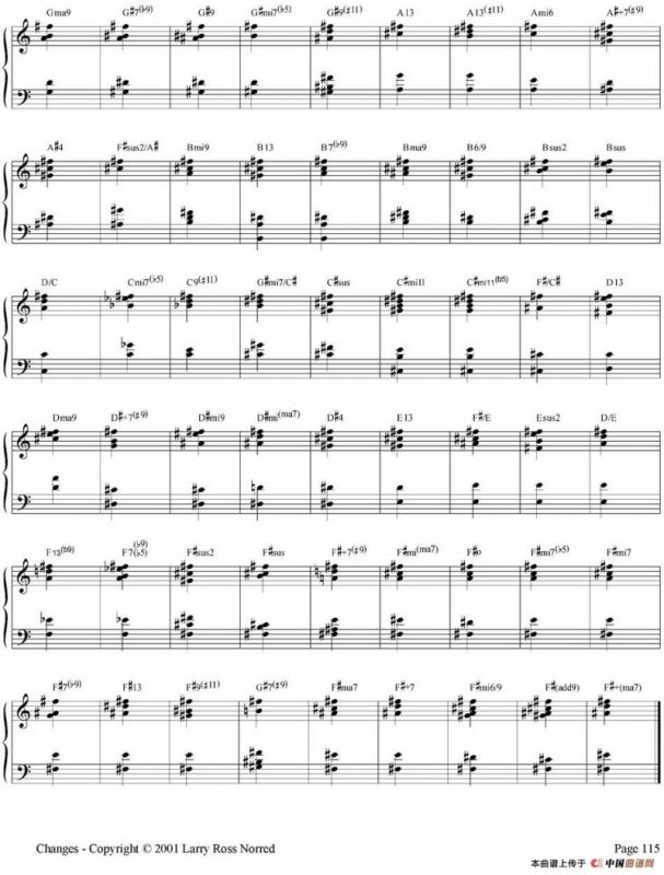 Changes（爵士乐和弦教材）（P101-125）