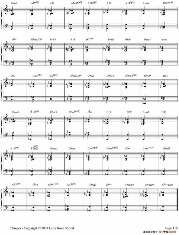 Changes（爵士乐和弦教材）（P101-125）