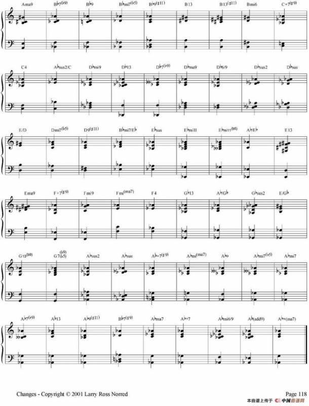 Changes（爵士乐和弦教材）（P101-125）