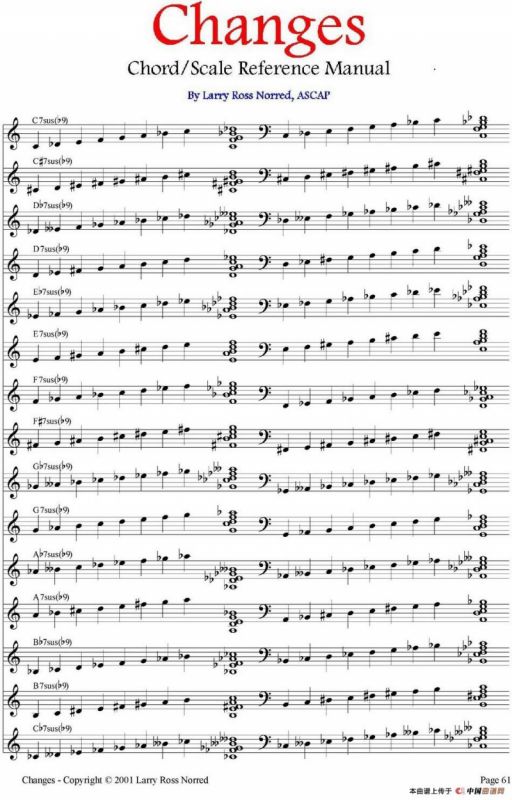 Changes（爵士乐和弦教材）（P61-80）