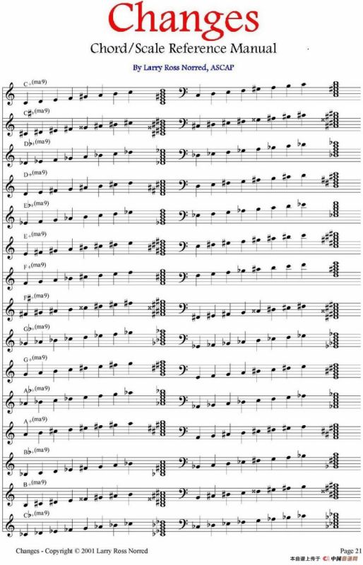 Changes（爵士乐和弦教材）（P21-40）