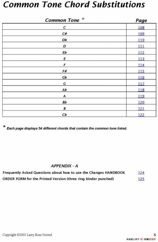Changes（爵士乐和弦教材）（P1-20）