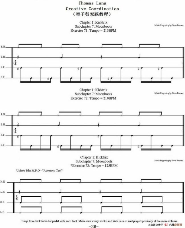 Thomas Lang - Creative Coordination（架子鼓双踩教程P26-50）