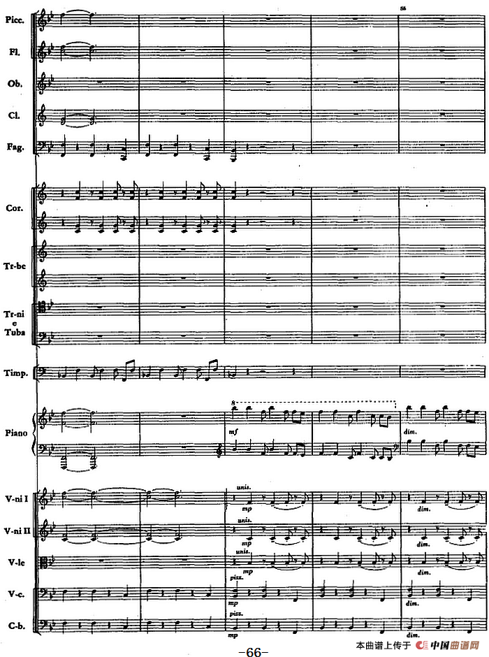 钢琴协奏曲《山林》第三乐章 山林的节日（总谱）