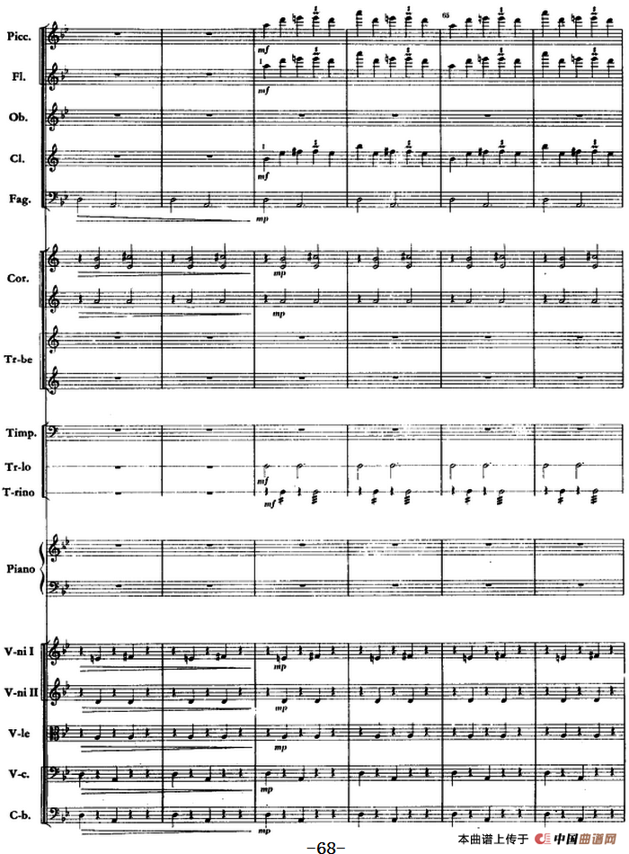 钢琴协奏曲《山林》第三乐章 山林的节日（总谱）