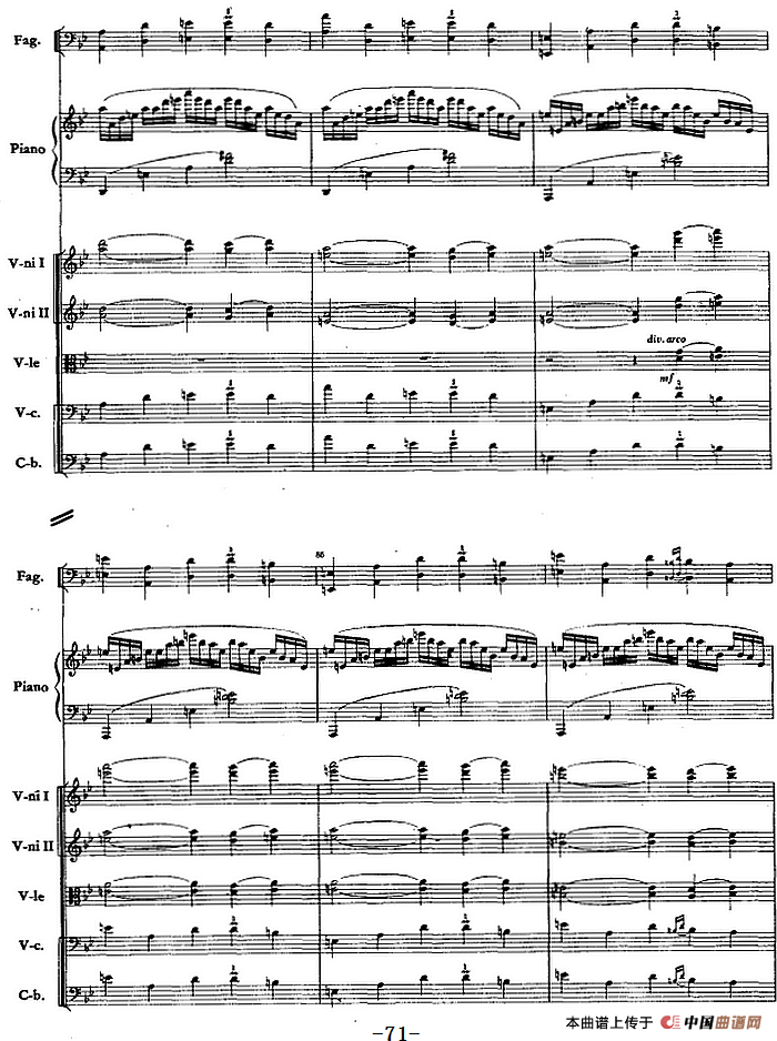 钢琴协奏曲《山林》第三乐章 山林的节日（总谱）