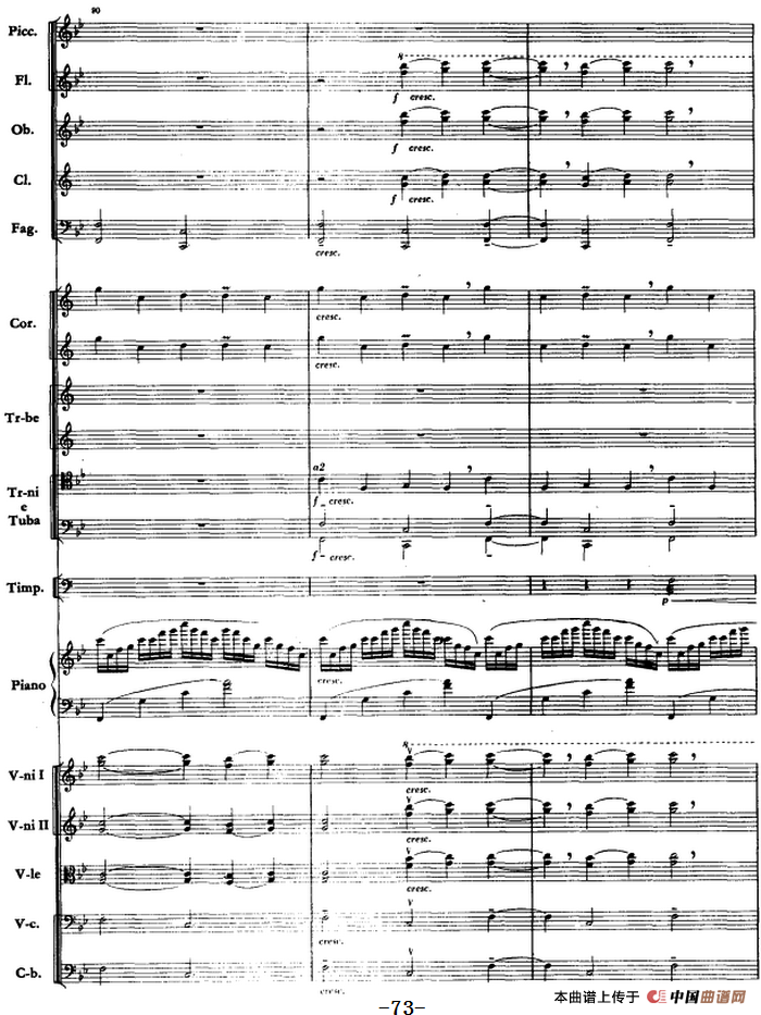 钢琴协奏曲《山林》第三乐章 山林的节日（总谱）