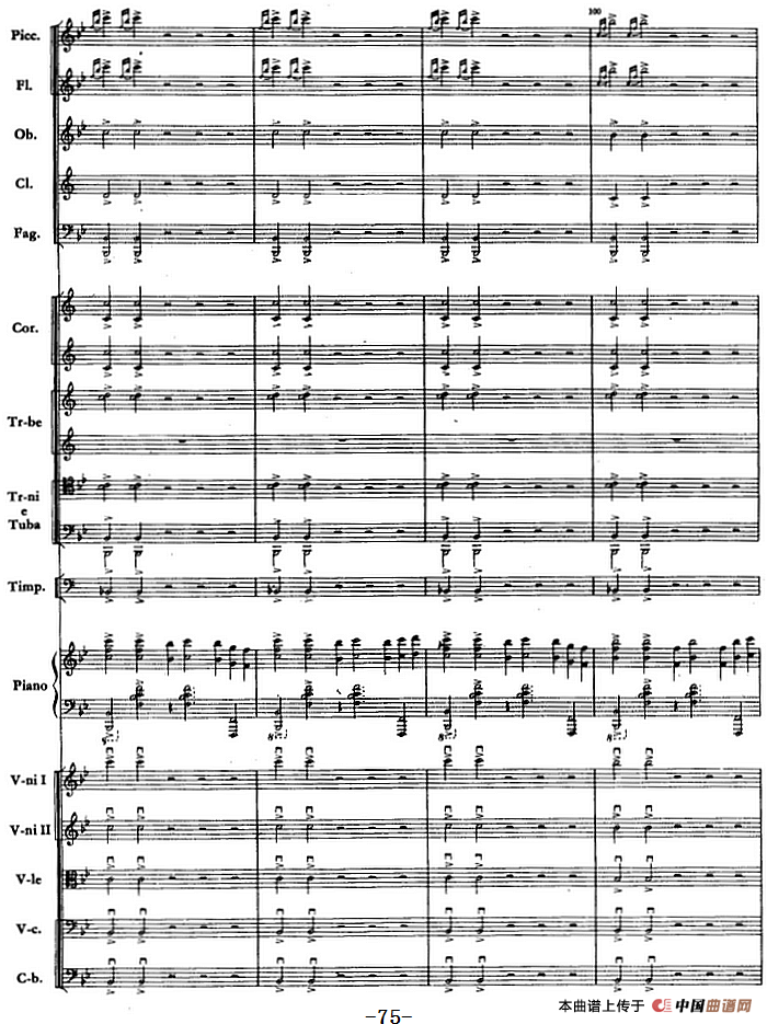 钢琴协奏曲《山林》第三乐章 山林的节日（总谱）