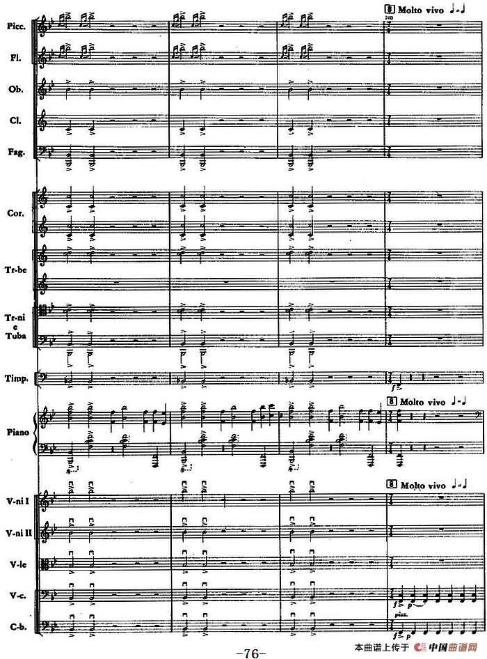钢琴协奏曲《山林》第三乐章 山林的节日（总谱）