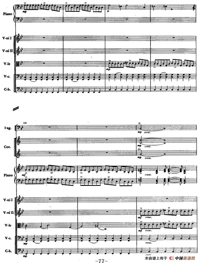 钢琴协奏曲《山林》第三乐章 山林的节日（总谱）