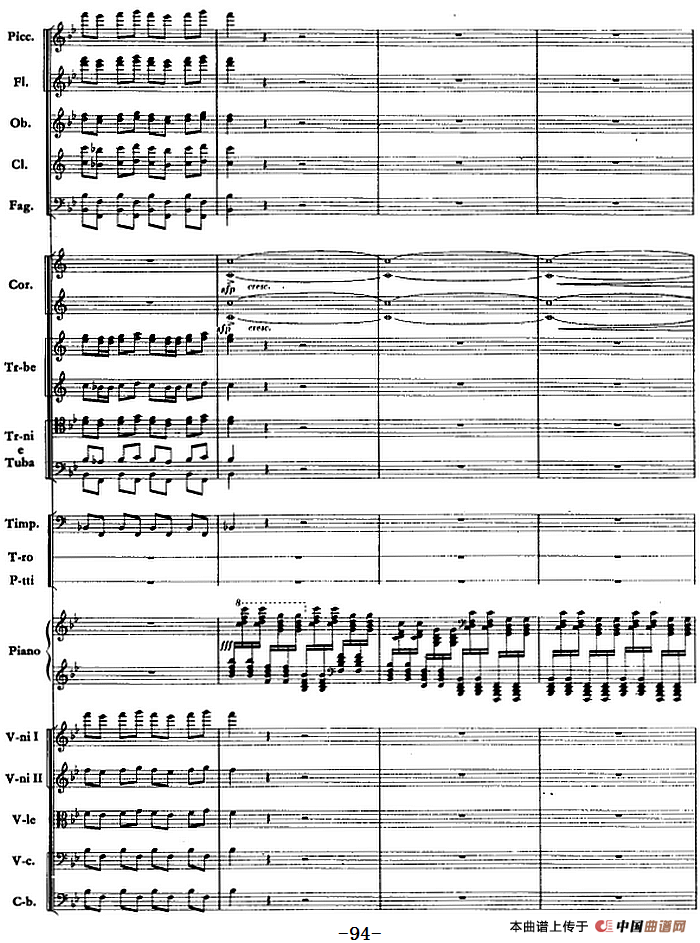 钢琴协奏曲《山林》第三乐章 山林的节日（总谱）