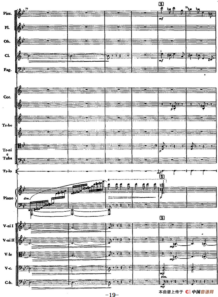 钢琴协奏曲《山林》第一乐章 山林的春天（总谱）