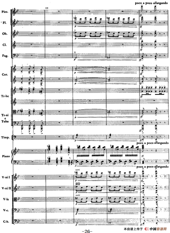 钢琴协奏曲《山林》第一乐章 山林的春天（总谱）