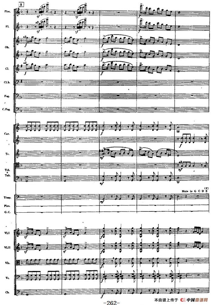 交响曲《长征》第五乐章 胜利会师（总谱P251——270）