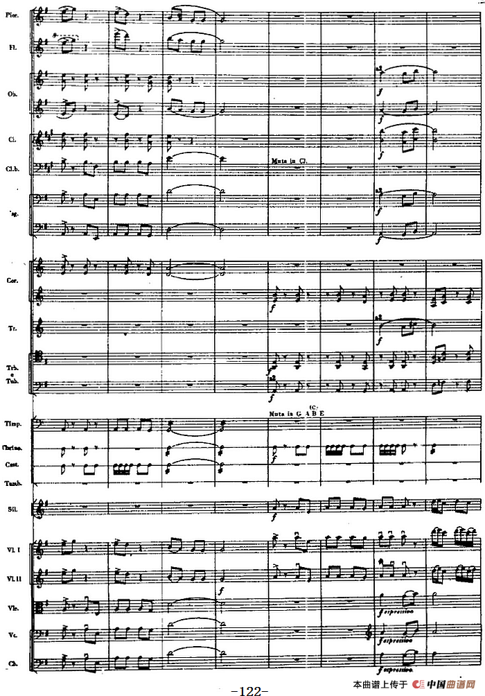 交响曲《长征》第二乐章 红军，各族人民的亲人（总谱P121——142）