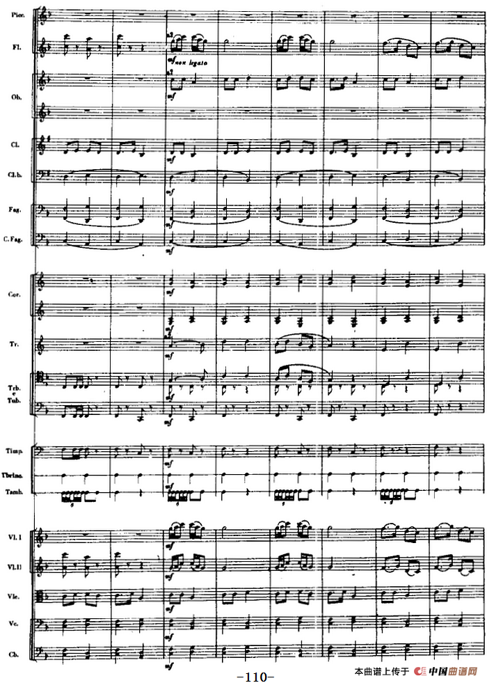 交响曲《长征》第二乐章 红军，各族人民的亲人（总谱P101——120）