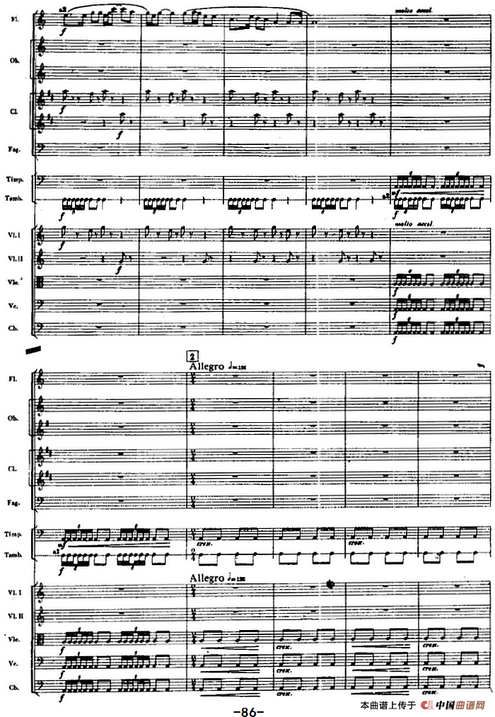 交响曲《长征》第二乐章 红军，各族人民的亲人（总谱P83——100）