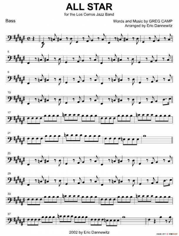 ALL STAR（贝司分谱）