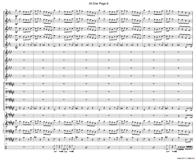 ALL STAR（爵士乐队总谱）