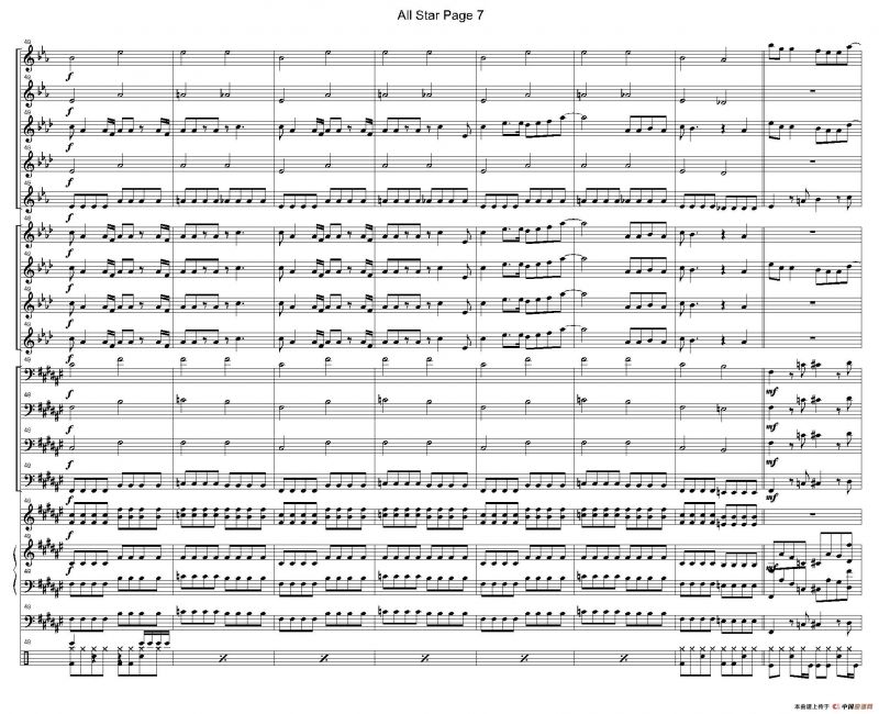 ALL STAR（爵士乐队总谱）