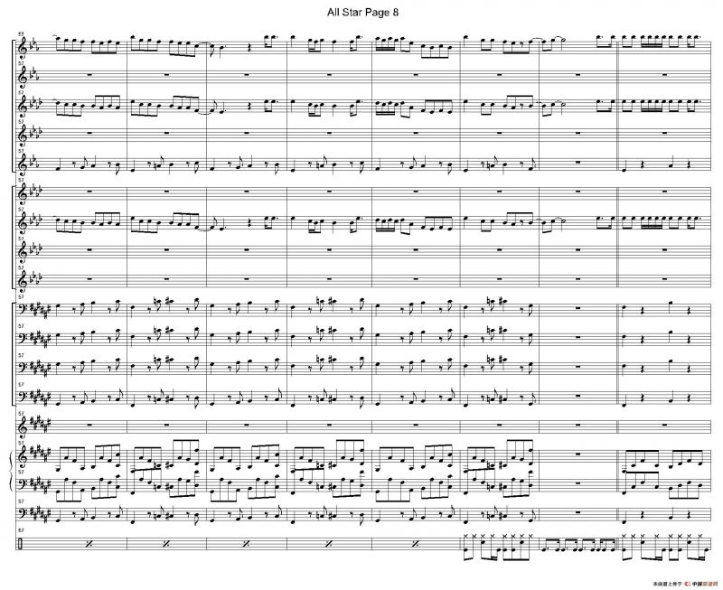 ALL STAR（爵士乐队总谱）