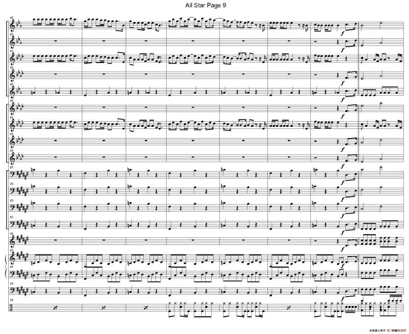 ALL STAR（爵士乐队总谱）