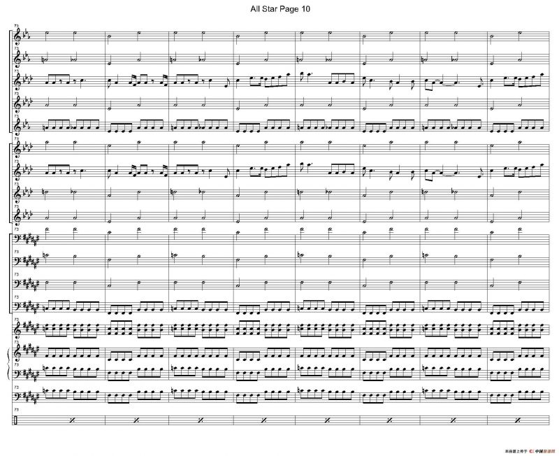 ALL STAR（爵士乐队总谱）