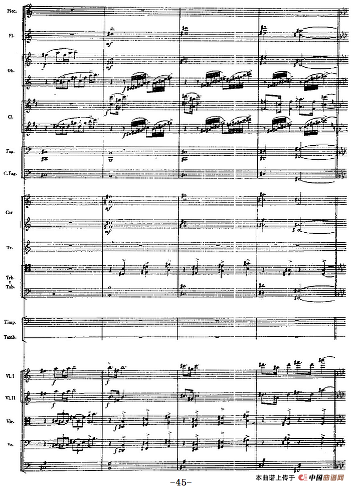 交响曲《长征》第一乐章 踏上征途（总谱P41——60）