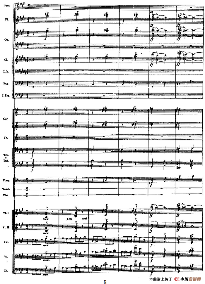 交响曲《长征》第一乐章 踏上征途（总谱P1——20）