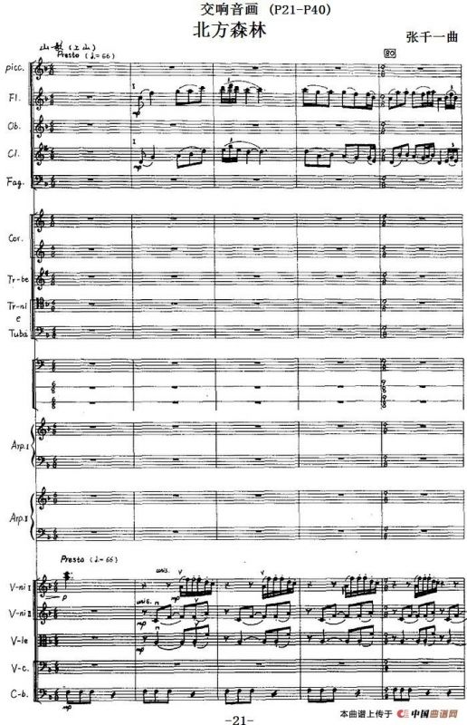 交响音画：北方森林（总谱P21——40）