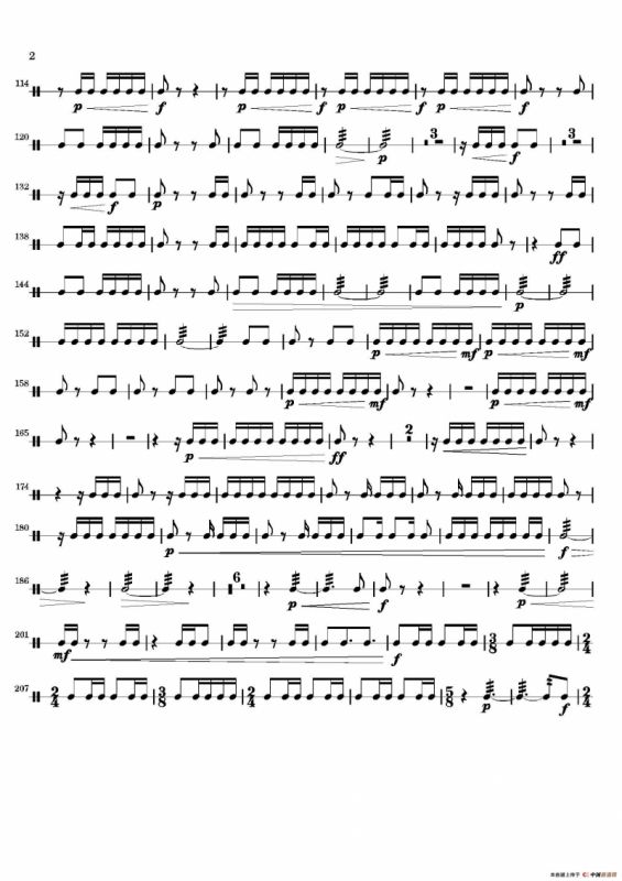 Movement（萨克斯四重奏与打击乐）（打击乐分谱）