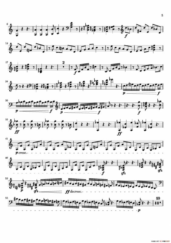 Movement（萨克斯四重奏与打击乐）（第二木琴分谱）