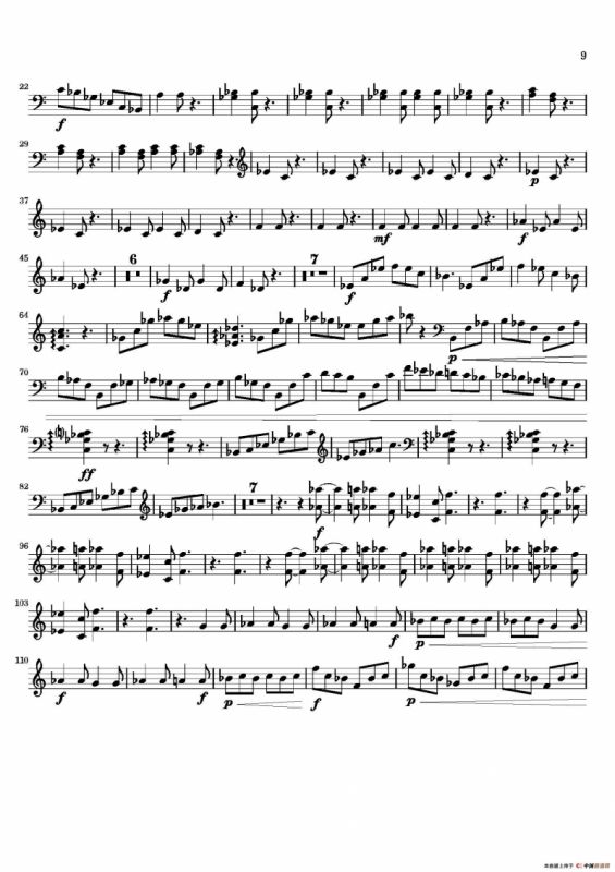 Movement（萨克斯四重奏与打击乐）（第二木琴分谱）