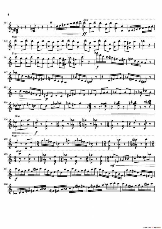 Movement（萨克斯四重奏与打击乐）（第一木琴分谱）