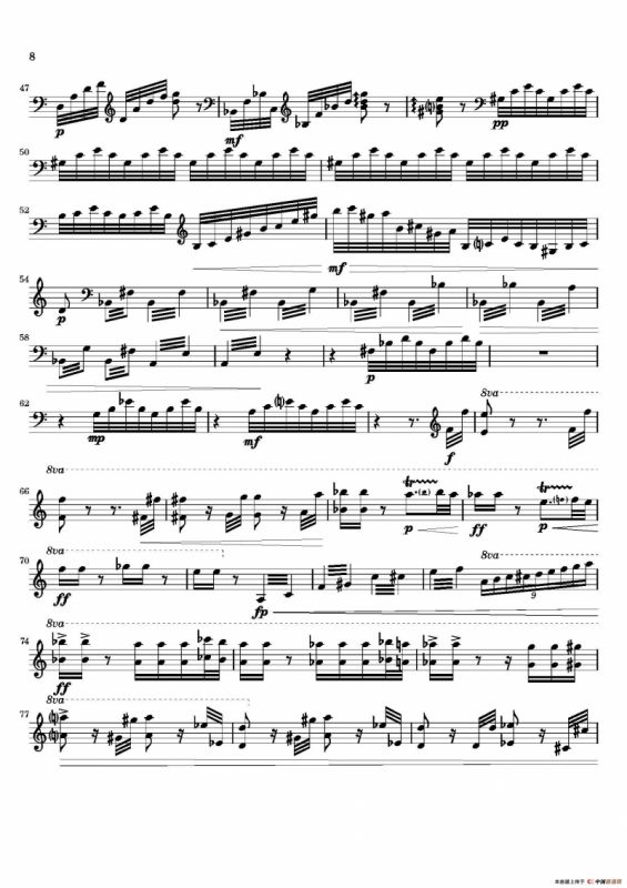 Movement（萨克斯四重奏与打击乐）（第一木琴分谱）