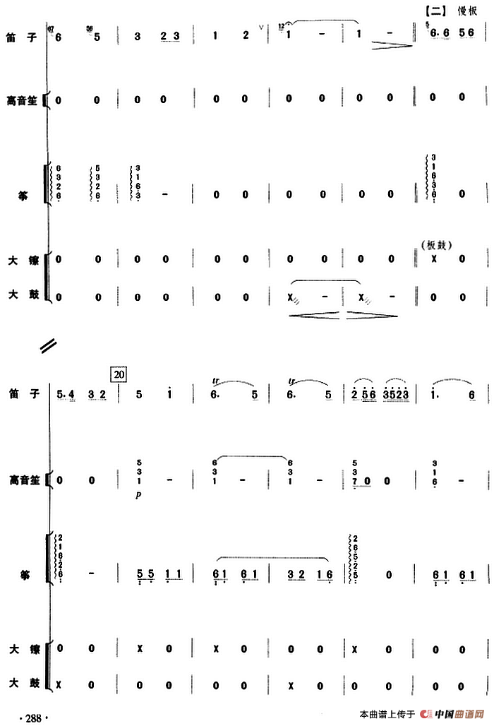 长城抒怀（民乐队总谱）