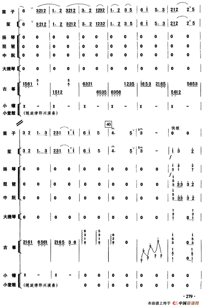 洞房赞（民乐队总谱）