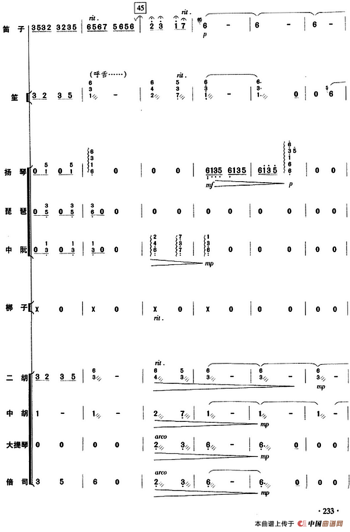 庆丰收（民乐队总谱）