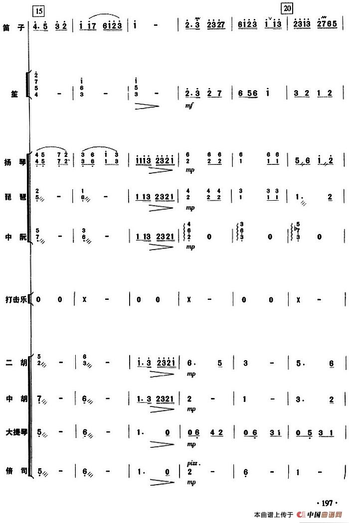 摘棉花（民乐队总谱）