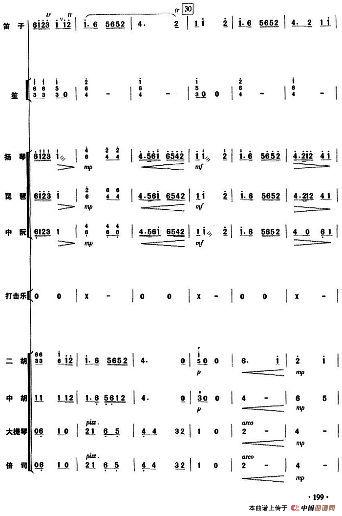 摘棉花（民乐队总谱）
