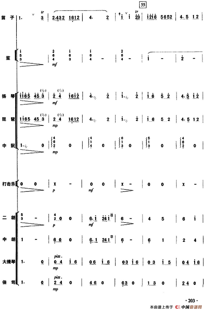 摘棉花（民乐队总谱）