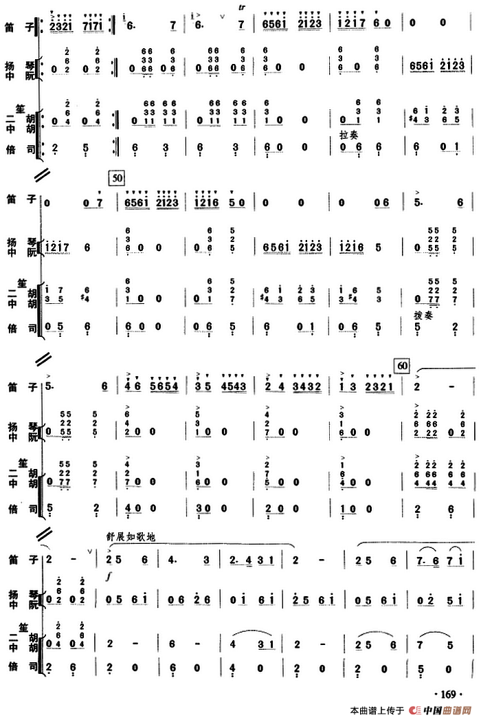 美丽的天山（民乐队总谱）